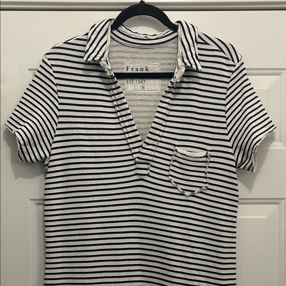 Frank & Eileen LAUREN Polo Dress Heritage Jersey Size: M FRENCH STRIPES - Picture 4 of 8